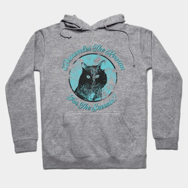 Vintage Retro Cat Allergy Quote Hoodie by Commykaze